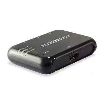 Equip HDMI 1.4 Switch 3x1, HDMI, Plastic, Black, IR, 7.1 channels, DTS-HD, Dolby TrueHD