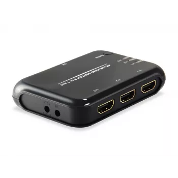 Equip HDMI 1.4 Switch 3x1, HDMI, Plastic, Black, IR, 7.1 channels, DTS-HD, Dolby TrueHD