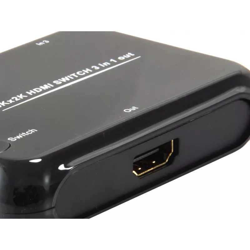 Equip HDMI 1.4 Switch 3x1, HDMI, Plastic, Black, IR, 7.1 channels, DTS-HD, Dolby TrueHD