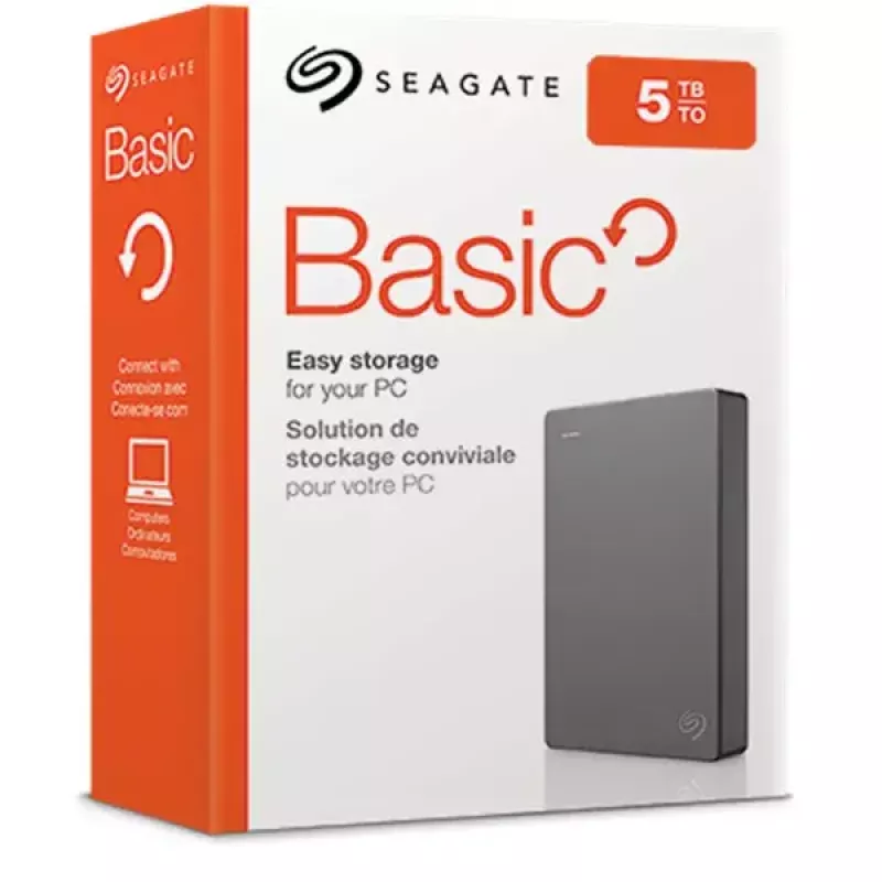 Seagate Basic external hard drive 5 TB 2.5 inch 3.2 Gen 1 (3.1 Gen 1) Silver