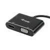 Equip USB 3.0 to HDMI/VGA (HD15) Adapter, 3.2 Gen 1 (3.1 Gen 1), USB Type-A, HDMI output, 1920 x 1080 pixels