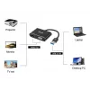 Equip USB 3.0 to HDMI/VGA (HD15) Adapter, 3.2 Gen 1 (3.1 Gen 1), USB Type-A, HDMI output, 1920 x 1080 pixels