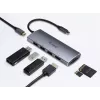 Equip USB-C 7 in 1 Multifunctional Adapter, USB 3.2 Gen 1 (3.1 Gen 1) Type-C, 100 W, Silver, MicroSD (TransFlash), MicroSDHC, SD, SDHC, 4K Ultra HD, 30 Hz