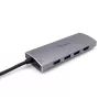 Equip USB-C 7 in 1 Multifunctional Adapter, USB 3.2 Gen 1 (3.1 Gen 1) Type-C, 100 W, Silver, MicroSD (TransFlash), MicroSDHC, SD, SDHC, 4K Ultra HD, 30 Hz