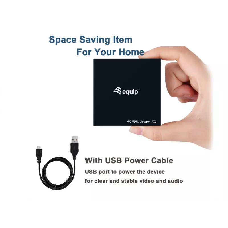Equip 332715 video splitter HDMI 2x HDMI