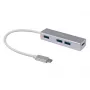 Equip USB-C to 4-port USB 3.0 Hubs, USB 3.2 Gen 1 (3.1 Gen 1) Type-C, USB 3.2 Gen 1 (3.1 Gen 1) Type-A, 5000 Mbit/s, Silver, Aluminium, Windows 10, Windows 7, Windows 8