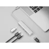 Equip USB-C to 4-port USB 3.0 Hubs, USB 3.2 Gen 1 (3.1 Gen 1) Type-C, USB 3.2 Gen 1 (3.1 Gen 1) Type-A, 5000 Mbit/s, Silver, Aluminium, Windows 10, Windows 7, Windows 8