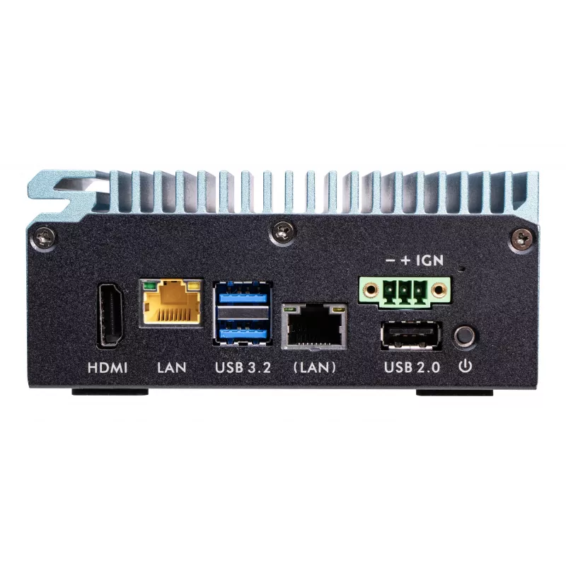 Shuttle Edge PC SPCEL02 , Intel Celeron J6412, 1x HDMI, 2x 2.5G LAN, 1x COM, DIO (4x in, 4x out), 3x USB, 2x M.2, 12-24V, 24/7 permanent operation, fanless, incl. VESA & DIN-RAIL mount