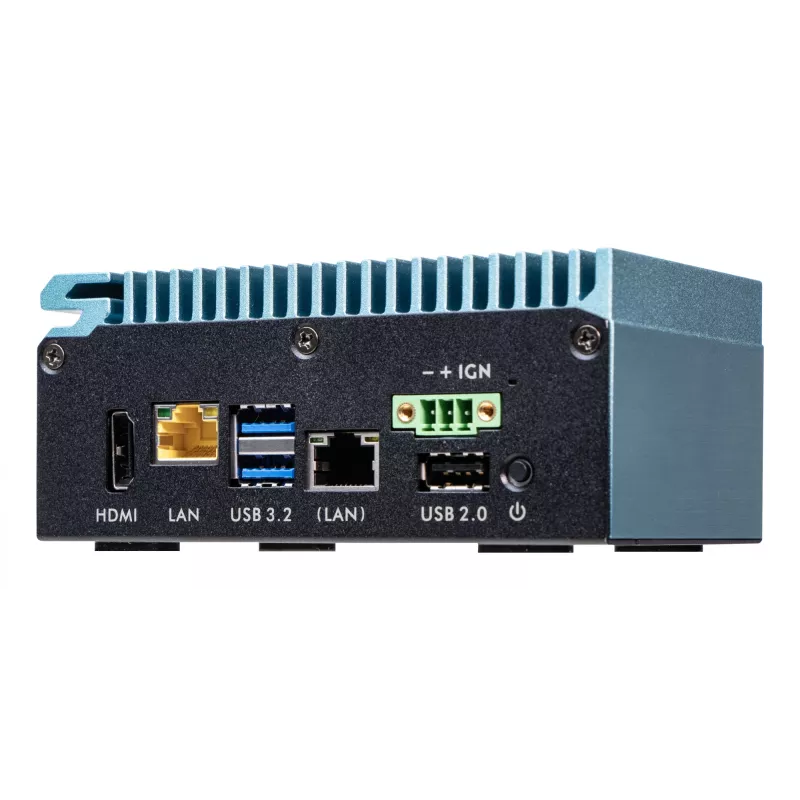 Shuttle Edge PC SPCEL02 , Intel Celeron J6412, 1x HDMI, 2x 2.5G LAN, 1x COM, DIO (4x in, 4x out), 3x USB, 2x M.2, 12-24V, 24/7 permanent operation, fanless, incl. VESA & DIN-RAIL mount