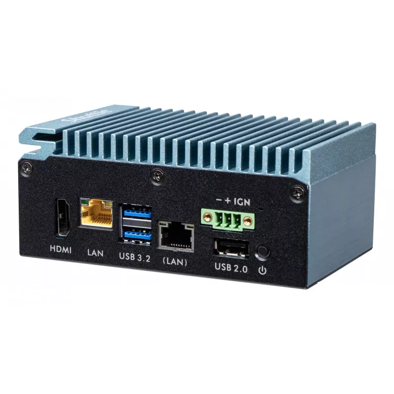 Shuttle Edge PC SPCEL02 , Intel Celeron J6412, 1x HDMI, 2x 2.5G LAN, 1x COM, DIO (4x in, 4x out), 3x USB, 2x M.2, 12-24V, 24/7 permanent operation, fanless, incl. VESA & DIN-RAIL mount