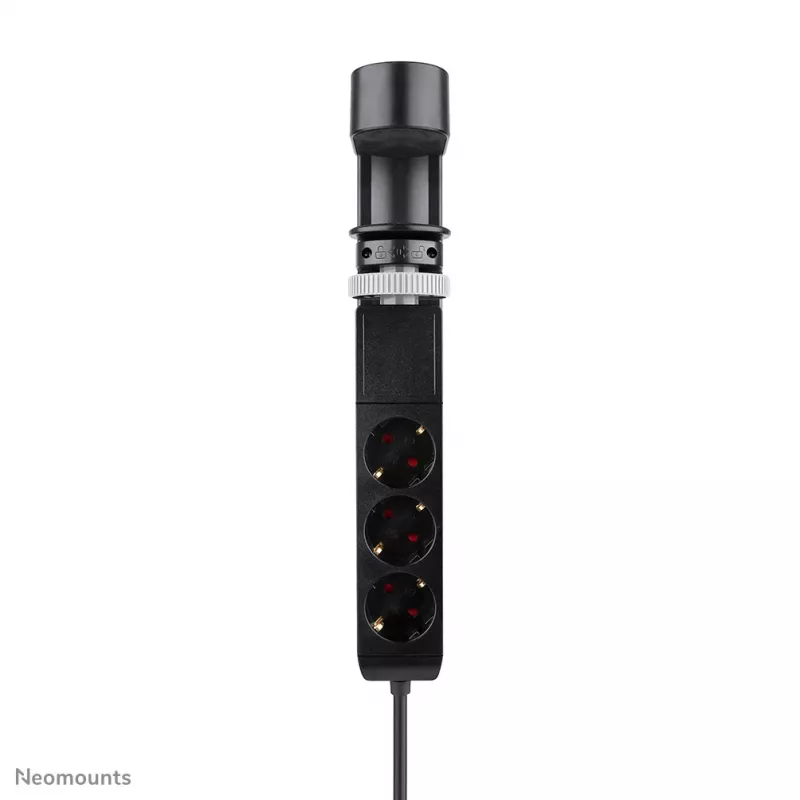 Neomounts DS22-840BL6 Desk socket with clamp and USB-C and USB-A ports - Quick charge