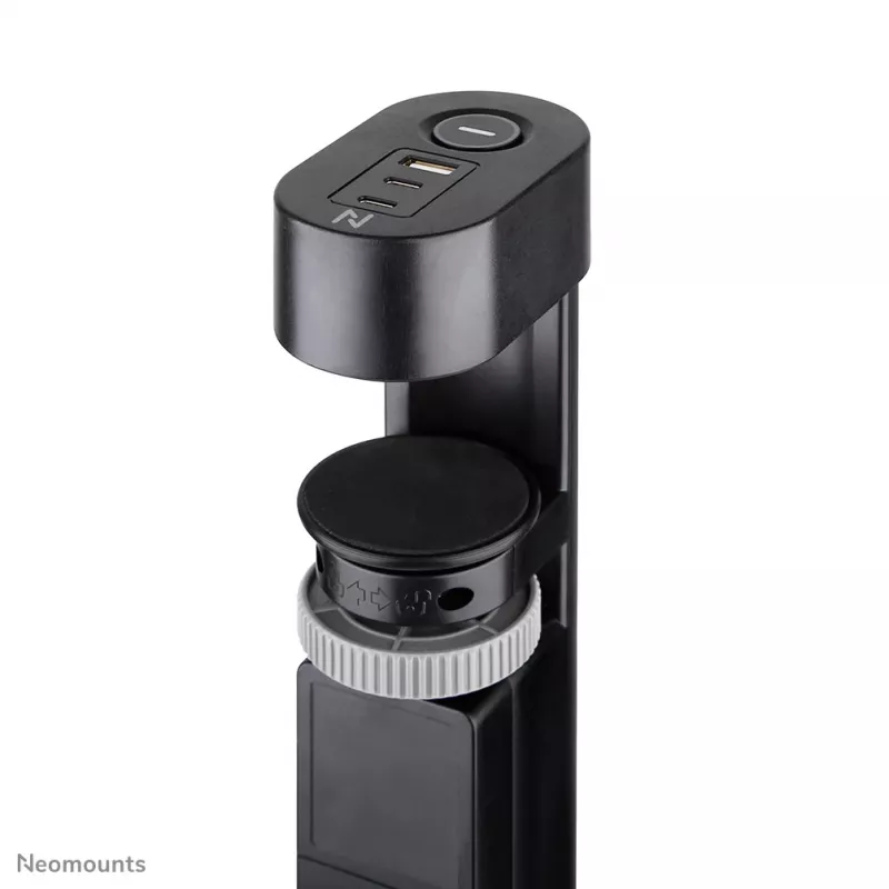 Neomounts DS22-840BL6 Desk socket with clamp and USB-C and USB-A ports - Quick charge