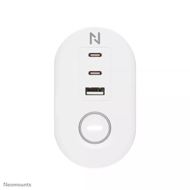 Neomounts DS22-840WH6 Desk socket with clamp and USB-C and USB-A ports - Quick charge