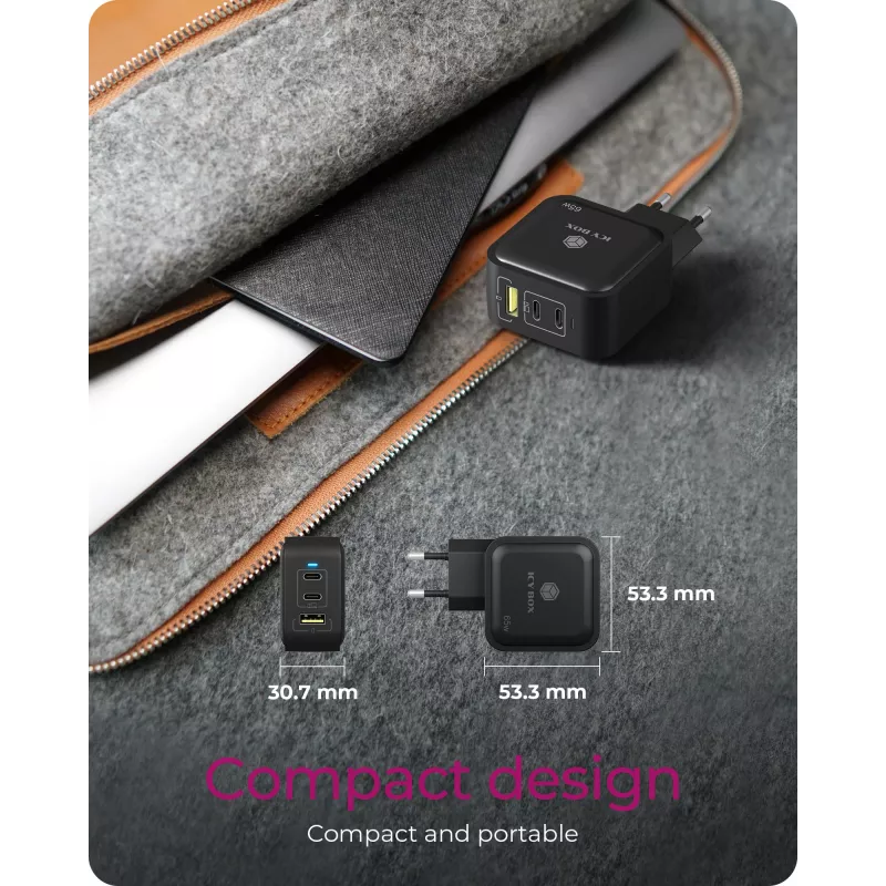 Charger Indoor ICY BOX IB-PS1030-PD Universal Black Fast Charging