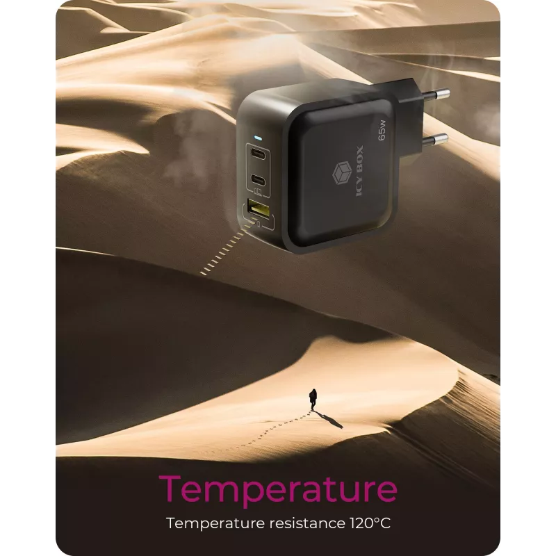 Charger Indoor ICY BOX IB-PS1030-PD Universal Black Fast Charging