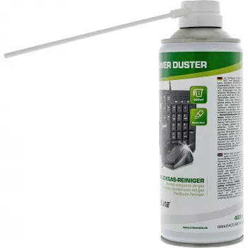 Compressed Air Cleaner Spray Can 400 ml — InLine, high pressure for IT, servers and PC maintenance