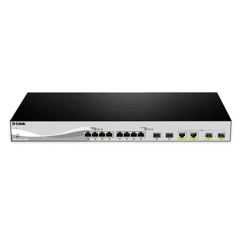 D-Link DXS-1210-12SC/E network switch Managed L2 10G Ethernet (100/1000/10000) 1U Black, Silver