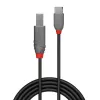 Lindy 3m USB 2.0 Type C to B Cable, Anthra Line, 3 m, USB C, USB B, USB 2.0, 0.48 Gbit/s, Black