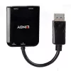 Lindy 38430 interface hub DisplayPort 21600 Mbit/s Black