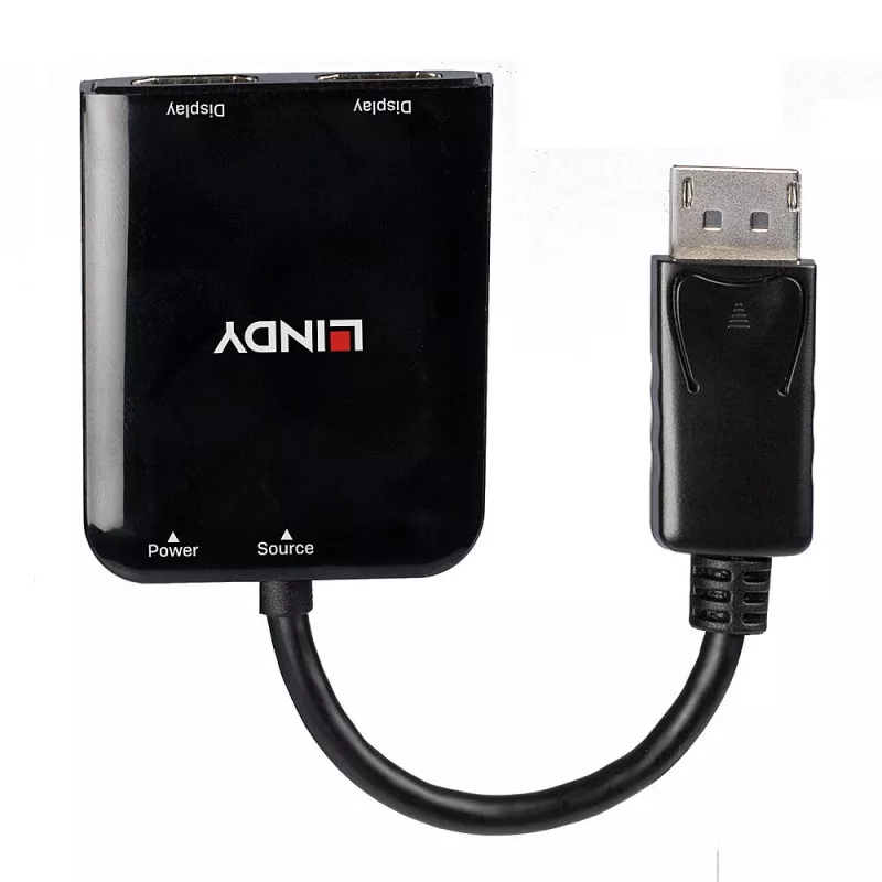 Lindy 38430 interface hub DisplayPort 21600 Mbit/s Black