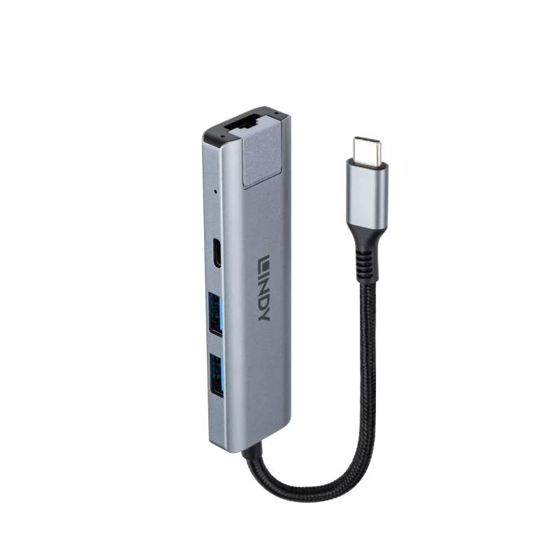 Lindy USB 3.2 Gen 2 Type C Hub & Gigabit Ethernet
