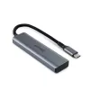 Lindy 4 Port USB 3.2 Gen 2 Type C Hub, USB 3.2 Gen 2 (3.1 Gen 2) Type-C, USB 3.2 Gen 2 (3.1 Gen 2) Type-C, 10000 Mbit/s, Grey, Aluminium, Plastic, Round cable