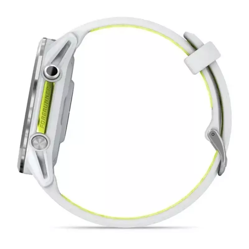 Smartwatch IFIT ICON Forerunner 970 — 1.4 inch (3.56 cm) AMOLED 454×454, GPS, Wi‑Fi, Titanium case, Silicone band (White/Yellow), 56 g