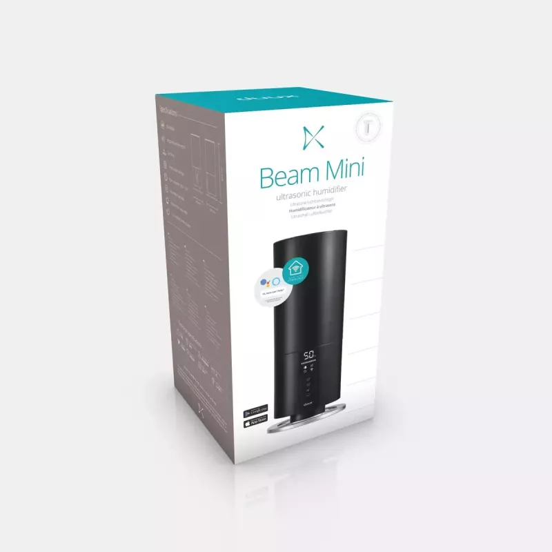 Humidifier Duux Beam Mini 2 Ultrasonic — 3 L water tank, LED display, Black