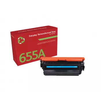 Everyday™ Cyan Remanufactured Toner by Xerox compatible with HP 655A (CF451A), Standard capacity