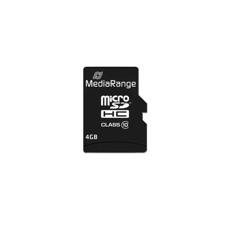 Memory Card MediaRange 4GB MicroSDHC Class 10 MR956