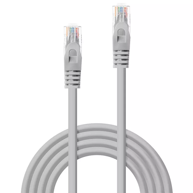 Network Cable Lindy 3m Cat.5e RJ-45 U/UTP Grey