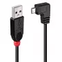 Lindy 2m USB 2.0 Cable - Type A to Micro-B Cable, 90 Degree Right Angle