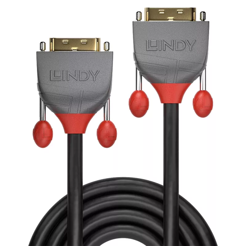 Lindy 15m DVI-D Dual Link Cable, Anthra Line
