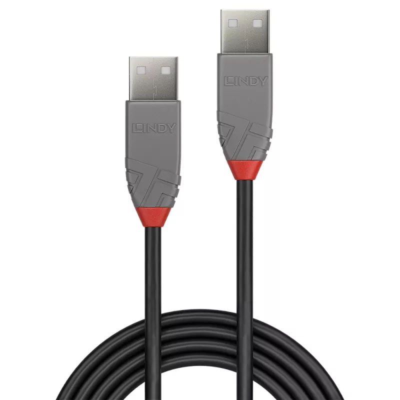 Lindy 3m USB 2.0 Type A to A Cable, Anthra Line