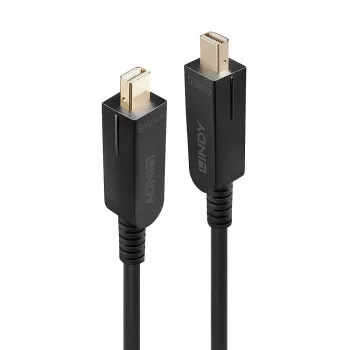 Lindy 20m Fibre Optic Hybrid Mini DisplayPort 1.4 Cable with Detachable DP Connectors