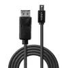 Lindy 3m Mini DisplayPort Male to DisplayPort Male, Black, 3 m, Mini DisplayPort, DisplayPort, Male, Male, 2560 x 1600 pixels