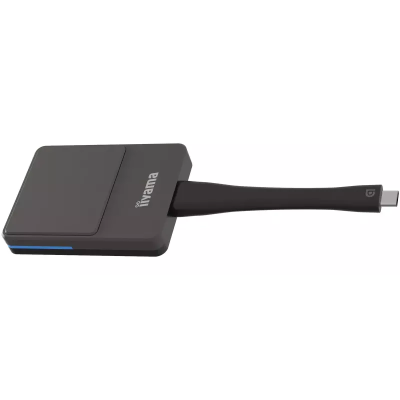 iiyama WP D002C Wireless Presentation Dongle, USB-C (DP-Alt), E-Share, Silver/Black