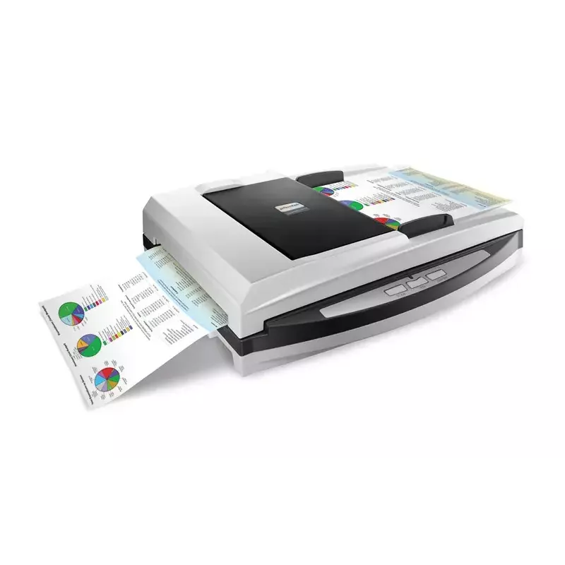 Plustek SmartOffice PL4080 ADF Flatbed & ADF scanner 600 x 600 DPI A4 Black, Grey