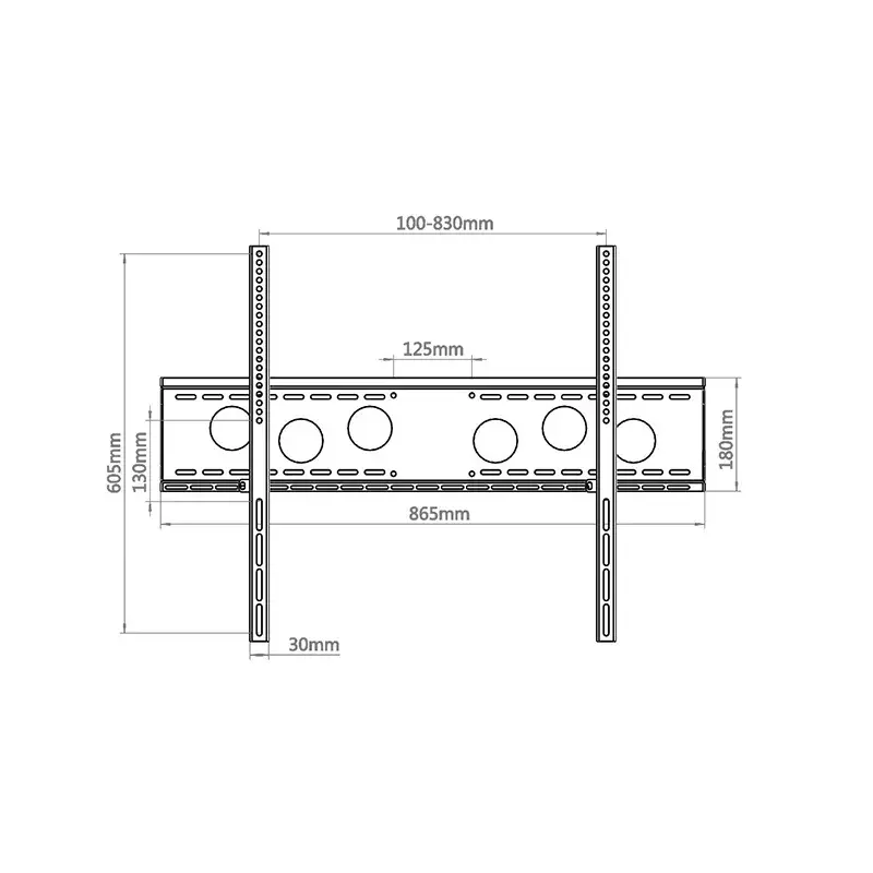 Wall Mount TV Bracket Hagor WH 85 F-HD 2.79 m (110 inch) Black