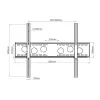 Wall Mount TV Bracket Hagor WH 85 T-HD 2.79 m (110 inch) Black