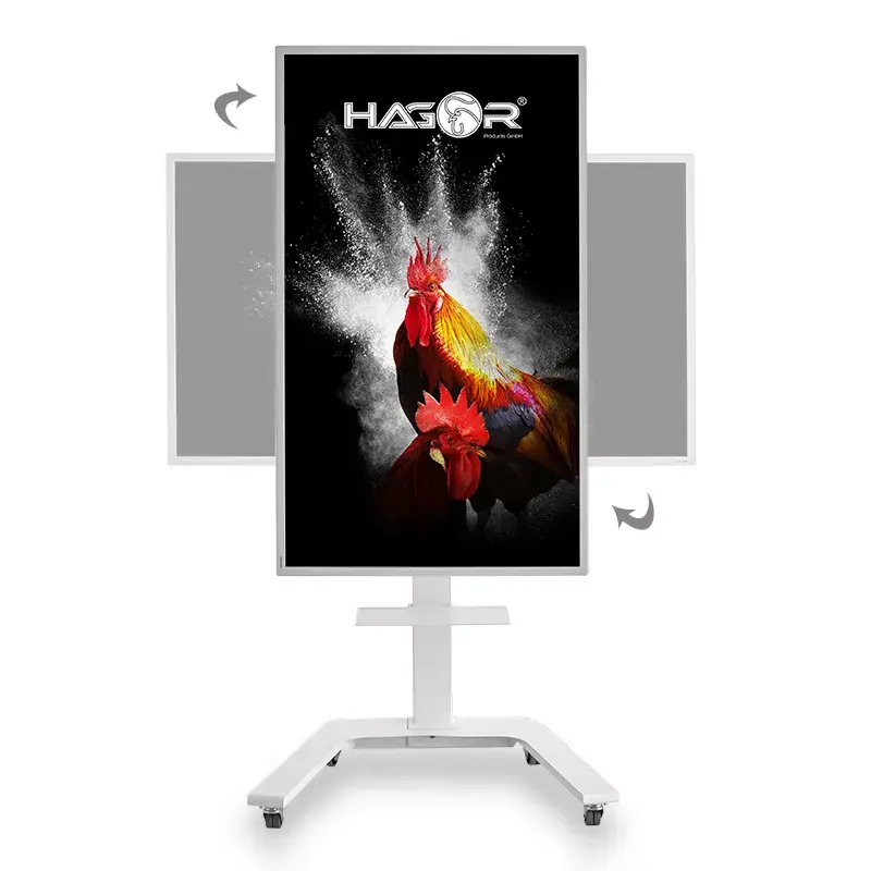 Hagor ST SA Flip II Mobile Trolley Stand for Samsung Flip WM65R 65 inch, White