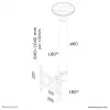 Neomounts FPMA-C200BLACK Monitor/TV mount ceiling 10-40 inch - h 64-104 cm