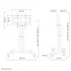 Neomounts PLASMA-M2500SILVER TV trolley 42-100 inch - motorised