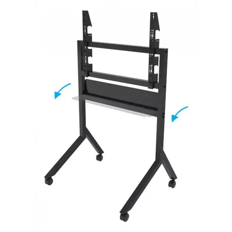B-Tech BT8545/B TV Trolley, 55-86 inch, VESA 900x600, max 100 kg, Shelf, Black