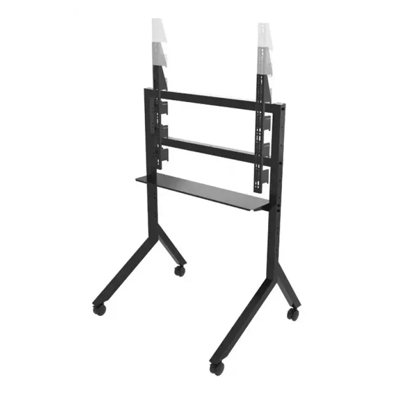 B-Tech BT8545/B TV Trolley, 55-86 inch, VESA 900x600, max 100 kg, Shelf, Black