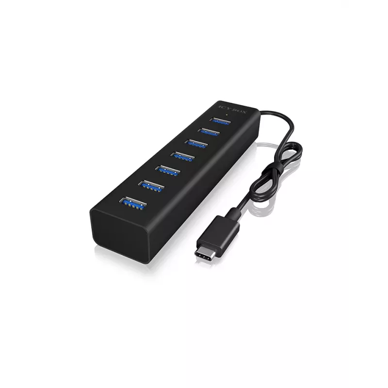 ICY BOX IB-HUB1700-C3 USB 3.2 Gen 1 (3.1 Gen 1) Type-C 5000 Mbit/s Black
