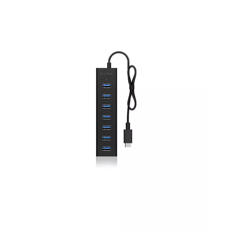 ICY BOX IB-HUB1700-C3 USB 3.2 Gen 1 (3.1 Gen 1) Type-C 5000 Mbit/s Black