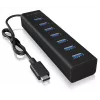 ICY BOX IB-HUB1700-C3 USB 3.2 Gen 1 (3.1 Gen 1) Type-C 5000 Mbit/s Black
