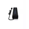 ICY BOX IB-HUB1700-C3 USB 3.2 Gen 1 (3.1 Gen 1) Type-C 5000 Mbit/s Black