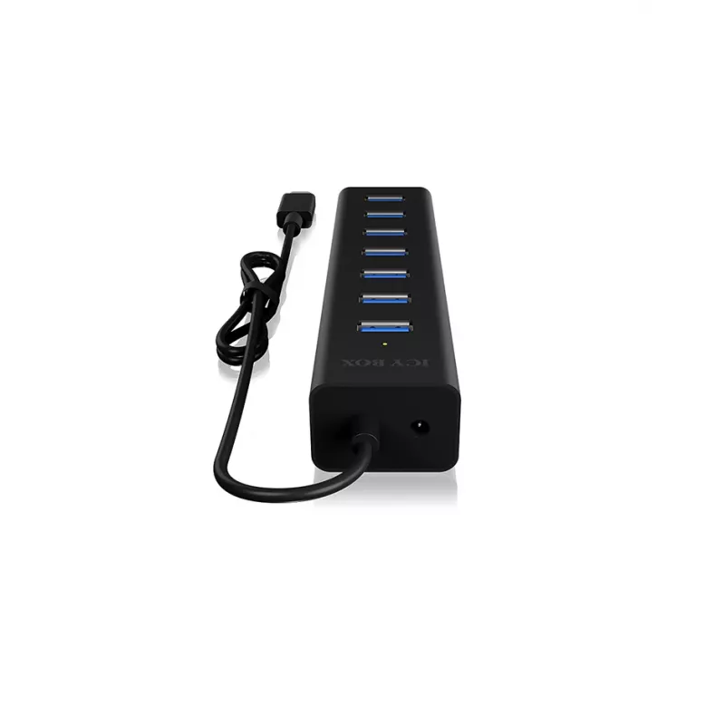 ICY BOX IB-HUB1700-C3 USB 3.2 Gen 1 (3.1 Gen 1) Type-C 5000 Mbit/s Black